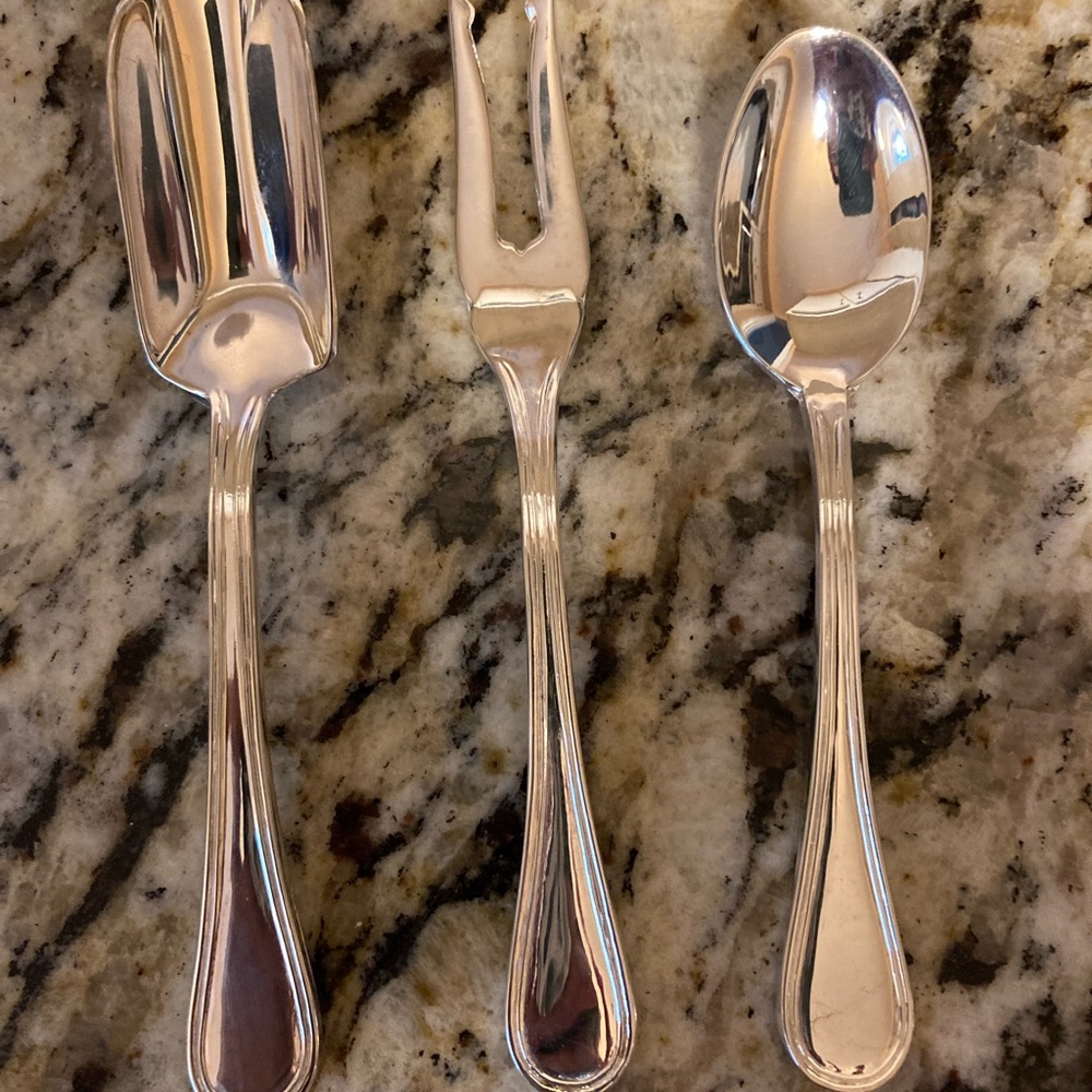 Silver plated serving ensemble - Picture 2 of 4